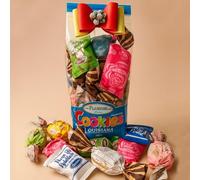 Flamigni Assortimento di Pasticcini Misti, 500g, Baci di Romagna, Amaretti alle Mandorle, Cuor di Crema al Cocco e Gianduia, Dolci in Sacchetto Regalo