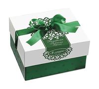 FLAMIGNI, Cofanetto Goloso Gourmet: 1 Panettone Artigianale Milano Tradizionale Canditi e Uvetta (750g) + 1 Stecca di Torrone Supremo Friabile al Pistacchio (150g), Confezione Ideale Regalo Natale