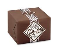 FLAMIGNI, Panettone Artigianale con Gocce di Cioccolato Fondente, Glassato con Nocciole e Mandorle, Senza Uvetta e Canditi, Pacchetto con Nastro Ideale come Regalo di Natale, 1kg