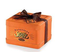 FLAMIGNI, Panettone Artigianale Farcito con Crema Pasticcera allo Spritz Glassato con Cioccolato Fondente e Granella di Zucchero, Regalo per Natale in Scatola, 950 gr