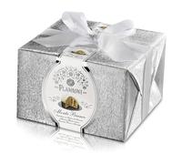 FLAMIGNI, Panettone Artigianale Farcito Monte Bianco con Crema di Marroni e Pezzi di Marrons Glacés, Glassato con Cioccolato Bianco e Croccanti Meringhette, Speciale Confezione Regalo Natale, 950 gr