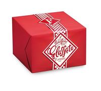 FLAMIGNI, Panettone Artigianale Glassato Tradizionale con Canditi d'Arance e Uvetta Sultanina, Glassato con Zucchero, Nocciole e Mandorle, Pacchetto con Nastro Ideale come Regalo di Natale, 1kg