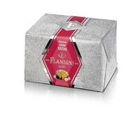 FLAMIGNI, Panettone Gran Tatin, Farcito con Crema Catalana, Ricoperto di Cioccolato Bianco al Caramello e Granella di Mele Disidratate, Ideale come Regalo di Natale, 950 g