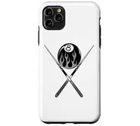 Flaming 8 ball/stecca da biliardo/giocatore di biliardo/palla in tasca Custodia per iPhone 11 Pro Max