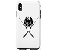 Flaming 8 ball/stecca da biliardo/giocatore di biliardo/palla in tasca Custodia per iPhone XS Max