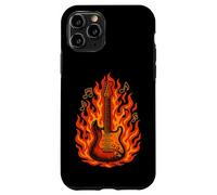 Flaming Chitarra Elettrica - Rock Music Notes Concert Vibes Custodia per iPhone 11 Pro
