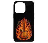 Flaming Chitarra Elettrica - Rock Music Notes Concert Vibes Custodia per iPhone 13 Pro