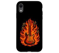 Flaming Chitarra Elettrica - Rock Music Notes Concert Vibes Custodia per iPhone XR