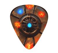 Flaming Flywheel Guitar Plettro Set di 12, tra cui 3 spessori di plettri per chitarre acustiche, ukulele e altro ancora.