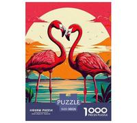 Flamingo 1000 Pezzi Di Puzzle in Cartone Alta Qualità Rompicapo Con Sfide Extra Divertenti Decorazione Famiglia Per Adulti E Bambini Da 14 Anni E Più Regalo 38x26cm/1000pcs