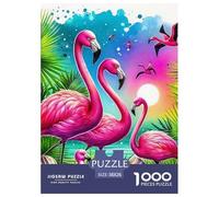 Flamingo 1000 Pezzi Di Puzzle in Cartone Qualità Premium Rompicapo Divertimento Decorazione Famiglia Per Adulti E Bambini Da 14 Anni E Più Regali 38x26cm/1000pcs