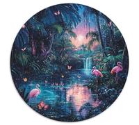 Flamingo 1000 Pezzis Rotonda Puzzle Classico Animali Di Tutto Il Mondo Per Educativo Per Adulti Difficile E Impossibile Idea Regalo Per Lei O Lui 1000pcs (67.5x67.5cm)