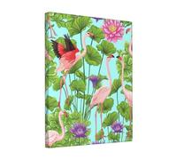Flamingo Amore Fiori Pittura 8x10 pollici Decorazione Della Parete Tela Pittura A Olio Home Office Decorazioni