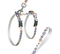 Flamingo guinzaglio e pettorina con topolini - bianco 1 pz