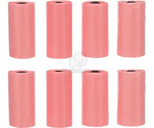 Flamingo Basic sacchetti igienici - in diversi colori Pink - 8 x 15 pz