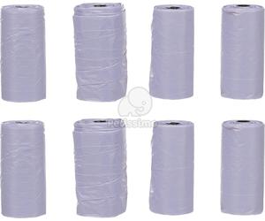 Flamingo Basic sacchetti igienici - in diversi colori Viola - 8 x 15 pz