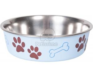 Flamingo Bella Kena ciotola in metallo per cani - azzurra 450 ml