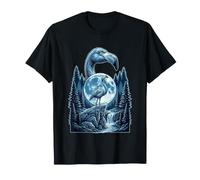 Flamingo Bird Howling at The Moon Funny Meme Men Women Maglietta