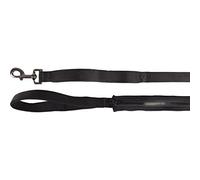 Flamingo - Black KAYGA Dog Lead with Small Storage 1.60 m x 25 mm for Dogs - FL-519987