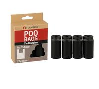 Flamingo Blekz Sacchetti per Escrementi di Cani con Manici - 120 Pezzi, Neri, Ultra Pratici e Resistenti, Ideali per Labrador, Golden Retriever, Beagle e Bulldog Francese