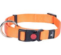 FLAMINGO CANE COLLARE IN NYLON "ZIGGI" 10 MM X 20-35 CM ARANCIO
