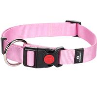 FLAMINGO CANE COLLARE IN NYLON "ZIGGI" 15 MM X 30-45 CM ROSA