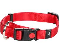 FLAMINGO CANE COLLARE IN NYLON "ZIGGI" 40 MM X 55-75 CM ROSSO