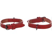 FLAMINGO CANE COLLARE IN PELLE "DENVER" 15 MM X 24-30 CM ROSSO