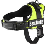 FLAMINGO CANE PETTORINA IN NYLON CON IMBOTTITURA "BEST BUDDY PLUTO" 95-130 CM X 50 MM NEON VERDE