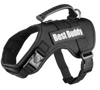 FLAMINGO CANE PETTORINA IN NYLON CON IMBOTTITURA "BEST BUDDY URANUS" 80-115 CM X 50 MM NERO