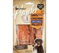 FLAMINGO CANE SNACK "HAPKI" FILETTI DI POLLO ANTI-STRESS 85 GR