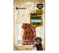 FLAMINGO CANE SNACK "HAPKI" OSSO DI CALCIO CON CONIGLIO 85 GR