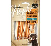 FLAMINGO CANE SNACK "HAPKI" STRISCE DI POLLO & PESCE 85 GR