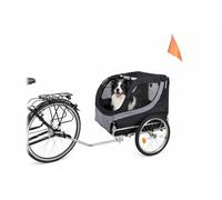 Flamingo Carrello da Bicicletta Tybalt Nero & Grigio 76x57x65,5CM