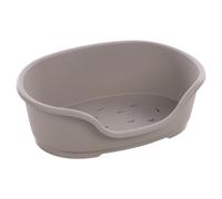 Flamingo Cesta per Cani Tuck Ovale Grigio, Plastica, Anti Scivolo, Riciclabile