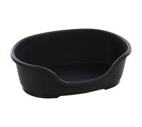 Flamingo Cesta per Gatti Tuck Ovale Nero Plastica Anti Scivolo Riciclabile