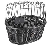 Flamingo Cestino Bicicletta per Cani Nero 46,5x37,5x40,5cm Fare Clic Sistema