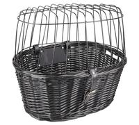 Flamingo Cestino Bicicletta per Cani Nero 46,5x37,5x40,5cm Fare Clic Sistema