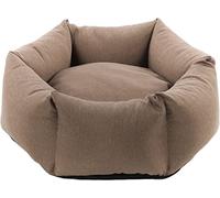 FLAMINGO Cesto Panama Esagonale + Chiusura Eclair Tortora 50 x 18 cm