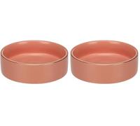 Flamingo Ciotola per Cani in Ceramica - Rosa - 200 ml - per Cani di Piccola Taglia - Design Raffinato e Pratico (Confezione da 2)