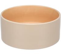 Flamingo Ciotola per Cibo e Acqua Anca Rotonda Beige/Arancione - 1,2 L, Lusso in Ceramica di Alta Qualità, Robusta e Durevole, Design Elegante