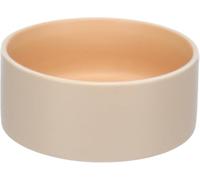 Flamingo Ciotola per Cibo e Acqua Anca Rotonda Beige/Arancione - 800 ml, Lusso in Ceramica di Alta Qualità, Robusta e Durevole, Design Elegante