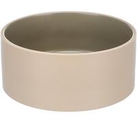 Flamingo Ciotola per Cibo e Acqua Anca Rotonda Beige/Verde - 1,2 L, Lusso in Ceramica di Alta Qualità, Robusta e Durevole, Design Elegante