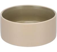 Flamingo Ciotola per Cibo e Acqua Anca Rotonda Beige/Verde - 800 ml, Lusso in Ceramica di Alta Qualità, Robusta e Durevole, Design Elegante