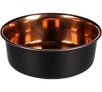 Flamingo Ciotola per Cibo E Acqua Ezra ACIAIO Inox Nero Rotonda 1800ML 21CM