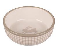 Flamingo Ciotola per Cibo RODITORE Mylo CERAMICO Beige-Bianco 13,3x13,3x4,6CM 400ML