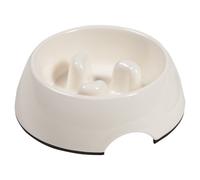 Flamingo Ciotola Royal Slow Down Per Cani, Anti-Sgocciolamento, Bianco