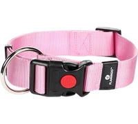 Flamingo - Collare Ziggi Rosa per Cani di Taglia Extra-Large (es. Alano) XL 55-75 cm, 40 mm - Eleganza e Robustezza per il Tuo Amico Fedele!