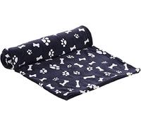 Flamingo Coperta in pile Zuma blu scuro osso/zampa 100x150CM