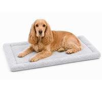 Flamingo cuccia cane interno - cuscino rettangolare Jacquard grigio - per gabbie metalliche e trasportini - lavabile - 85,5 x 51 cm